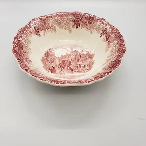 J &G Meakin Warwickshire West Gate Leicester Hospital Red Bowl 8.25" (M) - Picture 1 of 2