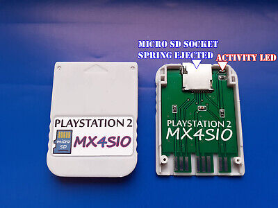 Mx4sio Ps2 Micro Sd Card Adapter To Memorycard Faster Than Usb Playstation 2 Mc2 • 8.86€