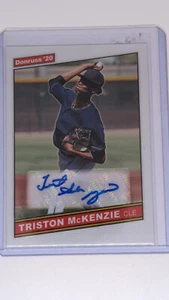 Triston McKenzie 2020 Donruss Optic Autograph Retro Auto Rookie RC - Bild 1 von 2