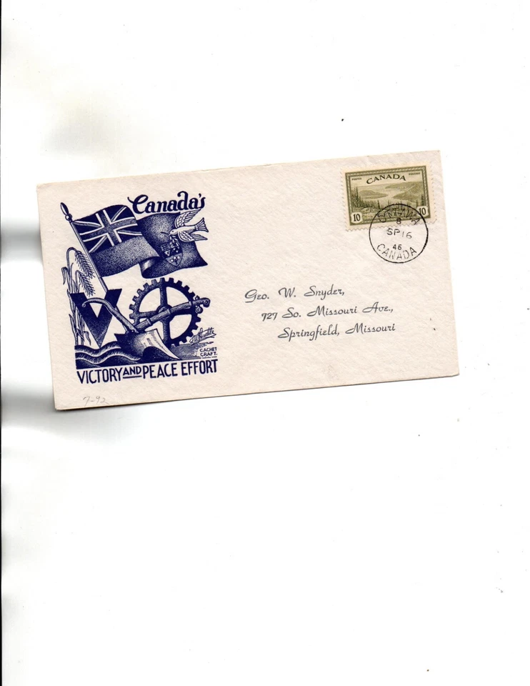 Sc#269 FDC STAEHLE CACHET CRAFT(Blue) cachet - Image 1 of 1