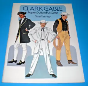 Libro de muñecas de papel Clark Gable de Tom Tierney - sin cortar - 1986 - Imagen 1 de 4