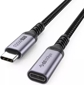 USB C Extension Cable 6.6Ft USB C to USB C Male to Female Extra LONG usb C cord - Picture 1 of 12