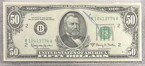 1969 New York B Note $50 Dollar Bill 50BL93 - Picture 1 of 2