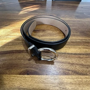 Oroton Leather Belt Size S/M Fits Up To Size 12 14 Ladies Gold Hardware - Picture 1 of 8