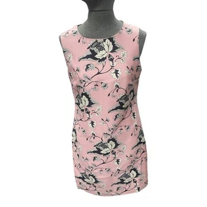 Diane von Furstenberg Kleid rosa schwarz weiß Blumenmuster ärmellos UK Größe 6 - Bild 1 von 8