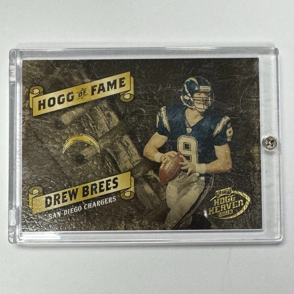 2003 Playoff Hogg Heaven DREW BREES Hogg of Fame HF-28 Chargers Card - Image 1 of 2