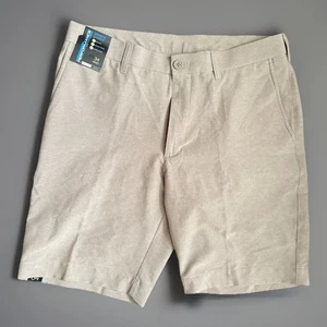 Rountree & Yorke Shorts Performance Herren Größe 34 Khaki Beige Neu mit Etikett - Bild 1 von 7