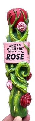ANGRY ORCHARD - HARD CIDER ROSE - BEER TAP HANDLE (TALL) - Image 1 of 4