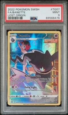 2022 POKEMON SWORD & SHIELD LOST ORIGIN #TG07 FULL ART/BANETTE PSA 9 - Image 1 of 2