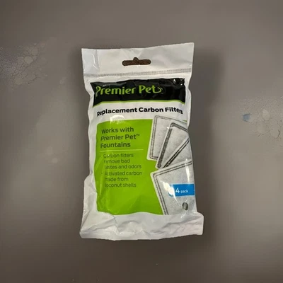 Premier Pet Replacement Carbon Filters 4 Pack GAC00-16285 Aqua Fountain New - Image 1 of 2