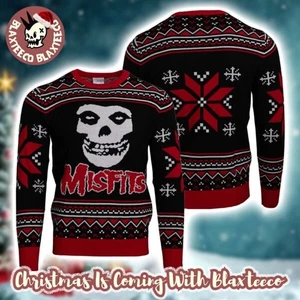 Misfits Crimson Ugly Christmas Sweater - Picture 1 of 2