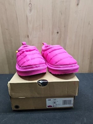 UGG KIDS TASMAN OUTDOOR PUFF SLIPPERS, ROCK ROSE Size 2 - Image 1 of 4