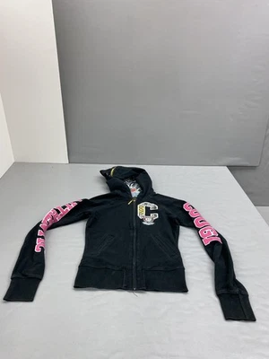 Coogi Sudadera con Capucha Juvenil Pequeña Negra Cremallera Sudadera Parche C Auténtico Manga Logo Foto 1 de 4