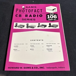 SAMS Photofact CB Radio Series Manual CB 106 January 1977 - Picture 1 of 1