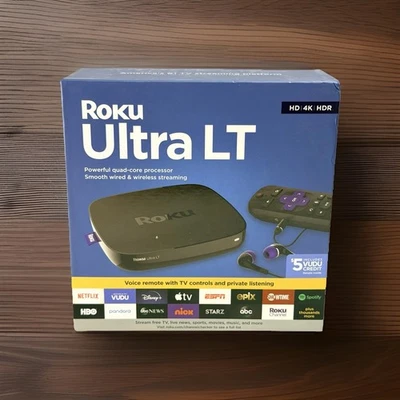 Reproductor multimedia de transmisión Roku Ultra LT 4622RW HD 4K HDR nuevo sellado de fábrica Foto 1 de 4