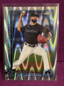 2025 Topps Chrome - Sandy Alcantara #126 RayWave Refractor | Marlins - Picture 1 of 2