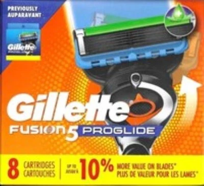 CARTUCHOS DE RECARGA DE AFEITADORA GILLETTE FUSION 5 PROGLIDE 8 ¡TOTALMENTE NUEVOS Y SELLADOS! Foto 1 de 2