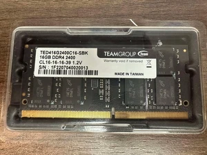 Teamgroup TED416G2400C16-SBK 16GB DDR4 2400 RAM Very Good - Picture 1 of 3