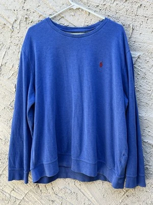 Polo Ralph Lauren небесно-голубая рубашка пуловер мужской XXL производительность длинным рукавом - Изображение 1 из 4