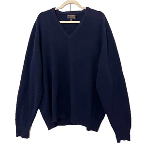 Vintage Brooks Brothers England Pullover Herren 46 Blau Reine Lammwolle Preppy - Bild 1 von 6