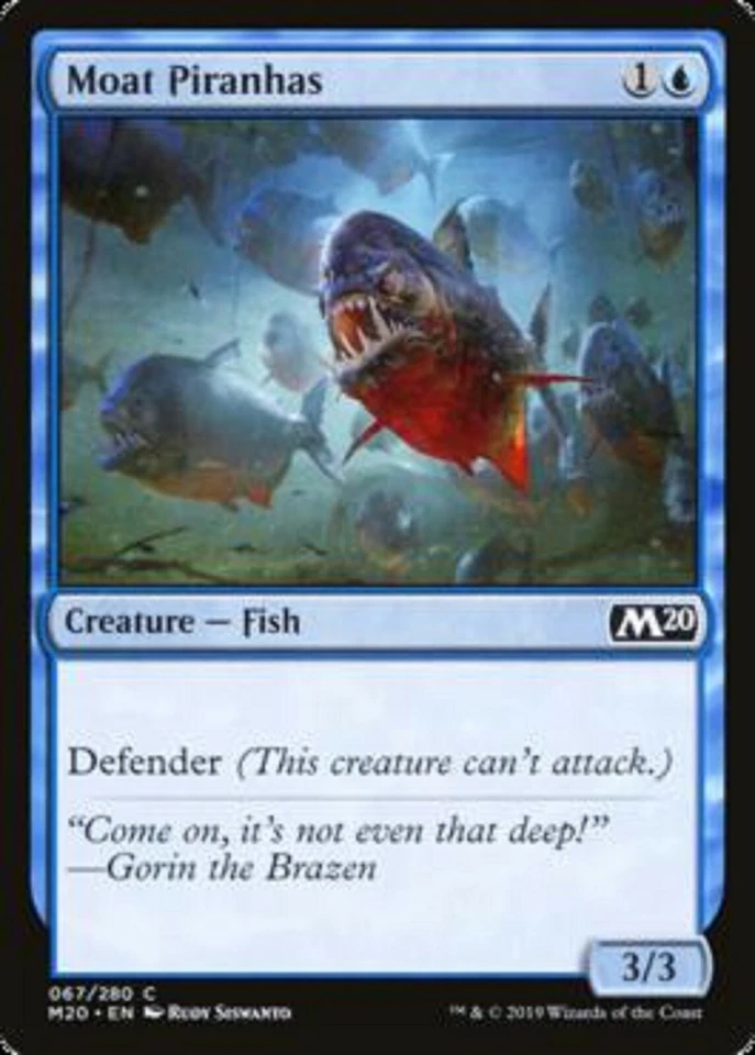 MTG 4x Moat Piranhas Core Set 2020 card Magic The Gathering - Image 1 of 1