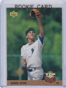 DEREK JETER ROOKIE CARD 1993 Upper Deck #449 Top Prospect NEW YORK YANKEES RC