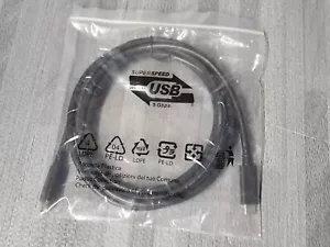 ⭐⭐⭐⭐⭐ New USB-C to USB-C Super Speed Certified USB 3.1 5Gbps Cable M/M Black - Picture 1 of 4