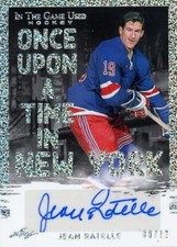 2023 IN THE GAME USED HOCKEY ONCE UPON A TIME IN NEW YORK #08/12 Jean Ratelle