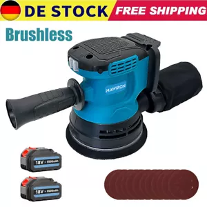 5 Zoll Akku-Exzenterschleifer 3 Gänge Elektrischer Schleifer Für Makita 18V Akku - Bild 1 von 11
