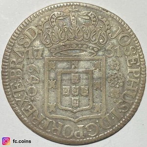 BRAZIL - 640 Reis 1751 R (Rio de Janeiro) - Silver Coin - @fc.coins - Picture 1 of 2