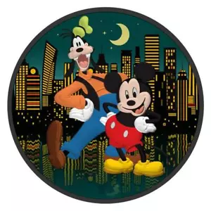 Moneda de Plata Niue Islands 2021 2 USD - Mickey & Goofy Night City 1 oz - Imagen 1 de 3