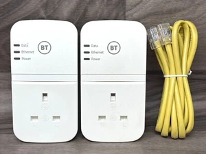 BT Broadband Extender Flex 600 Passthrough Powerline Adapter Set - Photo 1/4