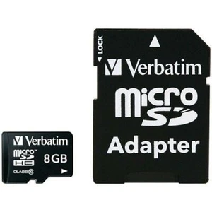 VERBATIM 44081 8Gb Micro-SDHC/CLS10 Adaptor - Picture 1 of 1