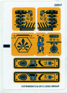 LEGO STICKER SHEET ONLY LENNOX'S LION ATTACK 70002 New & Genuine to set - Picture 1 of 1