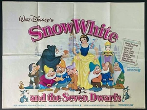 Snow White and the Seven Dwarfs ORIGINAL Quad Movie Film Cinema Poster Disney RR - Imagen 1 de 9