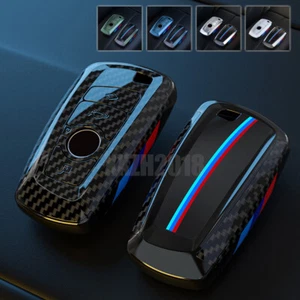 Carbon Fiber Car Remote Key Fob Cover Case Shell Skin For BMW 3 5 7 Series X2 X5 - Picture 1 of 14