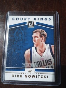 2017 Dirk Nowitzki Court Kings Press Proof Gold Mavericks