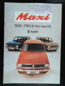 AUSTIN MAXI 1500 1750 & HL orig 1972 UK Mkt Sales Brochure - 2923 - Picture 1 of 7