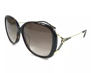 Gucci Sunglasses GG0649SK 003 Gold Tortoise Square Frames Brown Gradient Lenses - Picture 1 of 13
