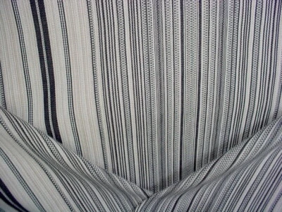 2-1/2 Ralph Lauren LCF67577F Pimlico Dhurrie Stripe Black Sand Upholstery Fabric - Image 1 of 4