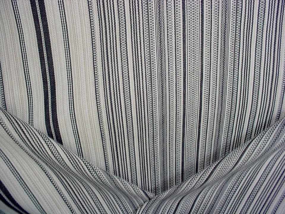 2-1/2 Ralph Lauren LCF67577F Pimlico Dhurrie Stripe Black Sand Upholstery Fabric - Image 1 of 4