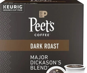 Peet's Coffee K-Cups Dark Roast Major Dickasons Blend, 75 Count Coffee Pods Box - Picture 1 of 3
