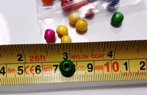 Wooden Round Beads, Pack 200, 35g Mixed Colours Wood Craft Bead, 8mm New - Picture 1 of 2