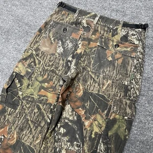 Mossy Oak Pants Mens Medium 34x32 Camo Cargo Break Up Adjustable Grunge Hunting - Picture 1 of 11