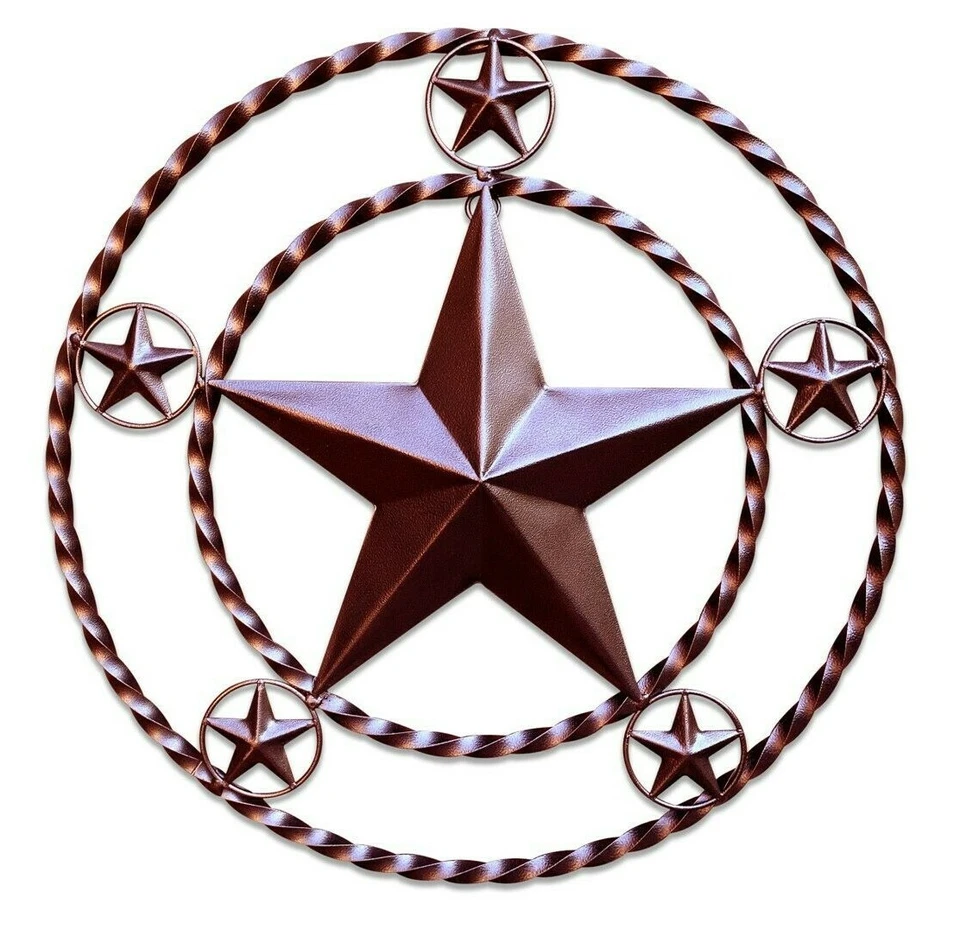 Texas Metal Rustic Country Heavy Duty Iron Barn Star Decor 18" Metal Wall Star - Image 1 of 4