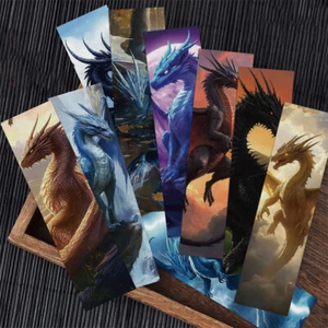 NEW 30PCS Fantasy Dragon Theme Bookmarks Paper Card Book Page Reading Gift Pack - Picture 1 of 11