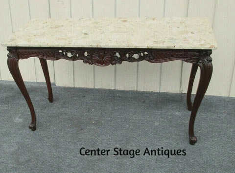 62982   Marble Top Console Hall Table Stand Sideboard Server Cover