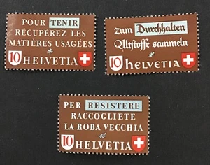 SWITZERLAND 1942 VF MLH Sc#281-283, (W3) - Picture 1 of 2