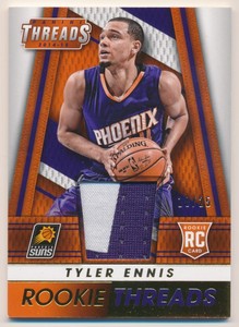 2014-15 Panini Threads Rookie Threads Prime #14 Tyler Ennis Jersey /25