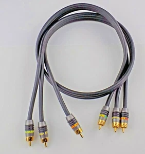 Monster Video 2cv Component Video RCA Cable 2M (6.4 ft)Black High Resolution DVD - Picture 1 of 4